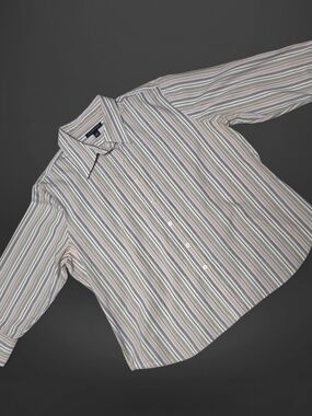 Lands' End Multi Colored Striped Button Down Shirt (18P)